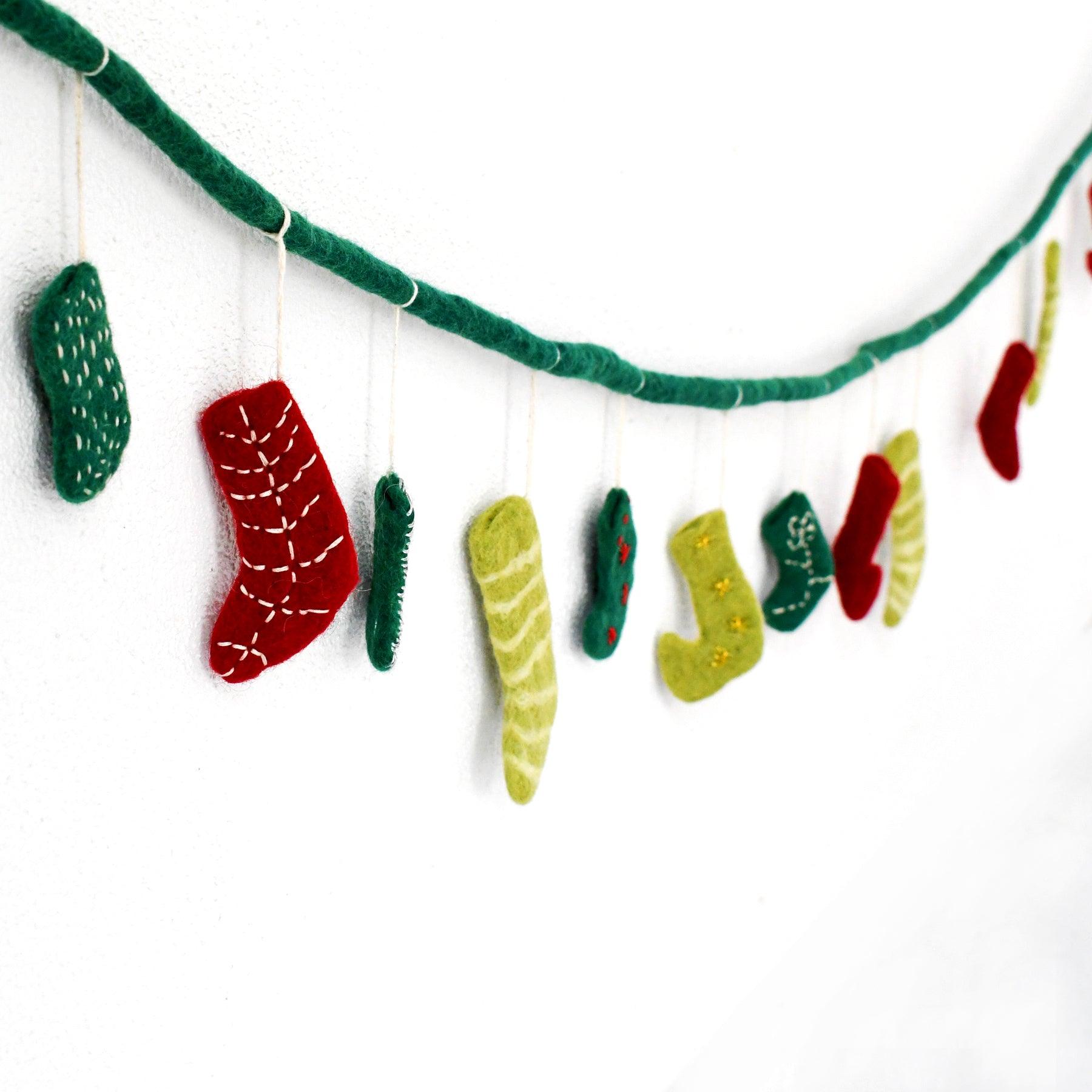 Christmas Stockings Garland - Tara Treasures