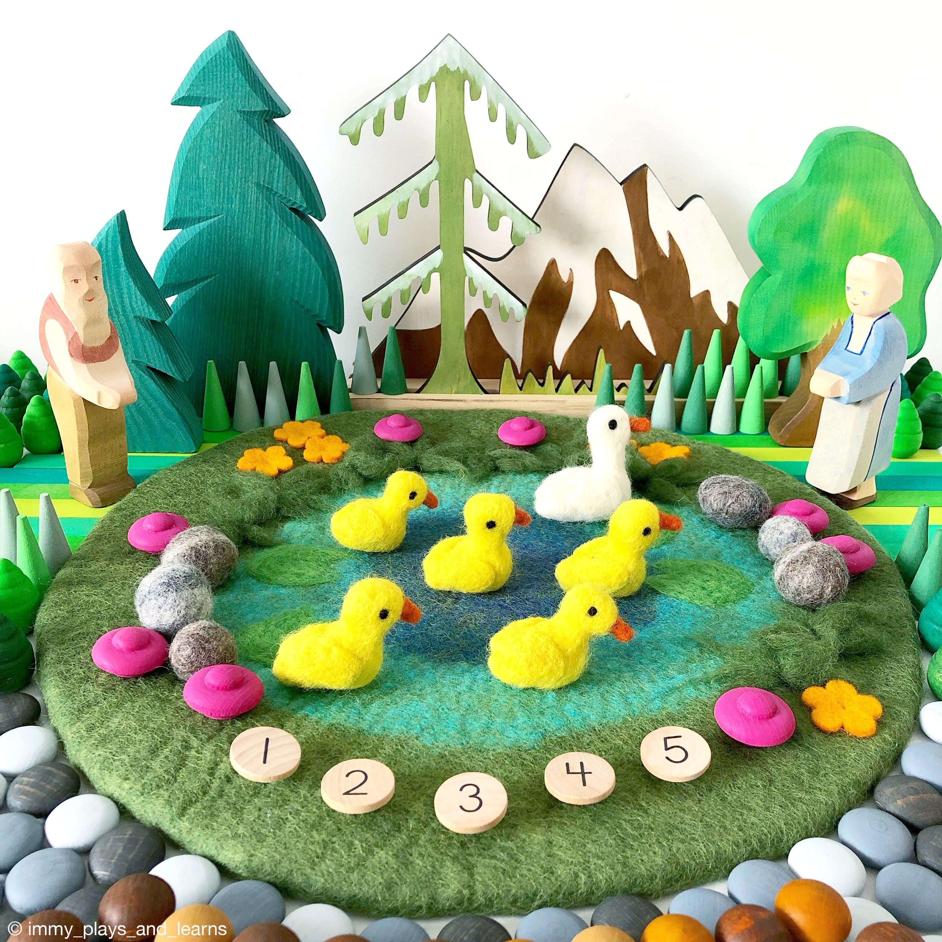 Duck Pond with 6 Ducks Play Mat Playscape - Tara Treasures