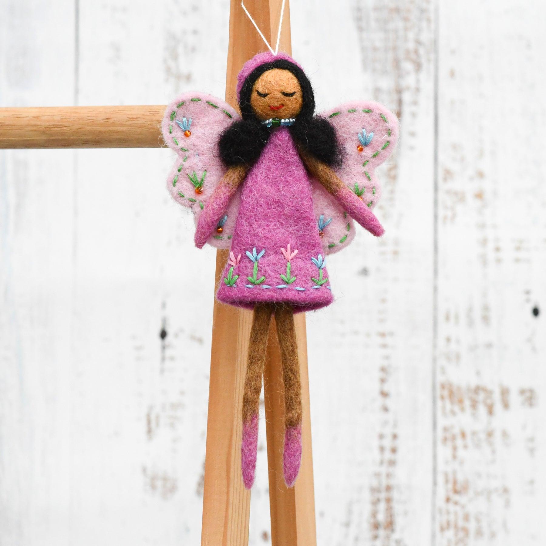 Felt Angel Fairy - Pink Dress - Tara Treasures