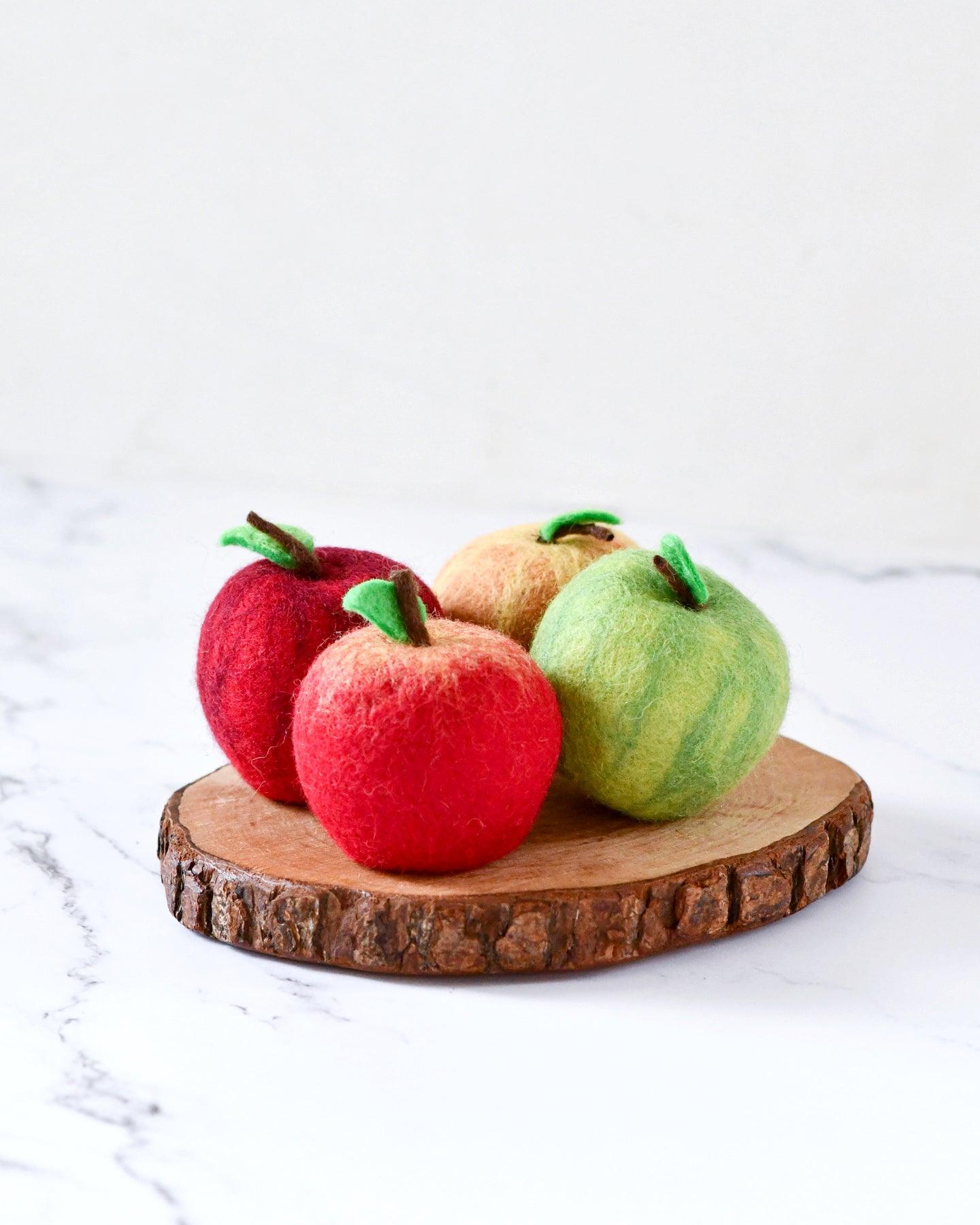 Felt Apples (Set of 4 Apples) - Tara Treasures