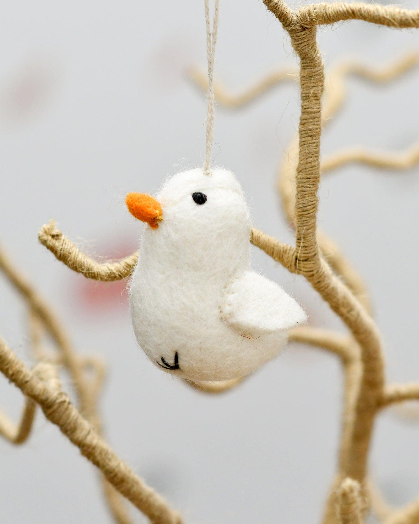 Felt White Chick Ornament - Tara Treasures