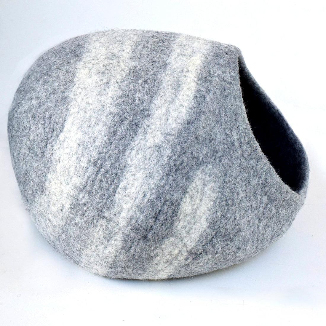 Large Cat Cave - Grey Stone Cocoon - Tara Treasures