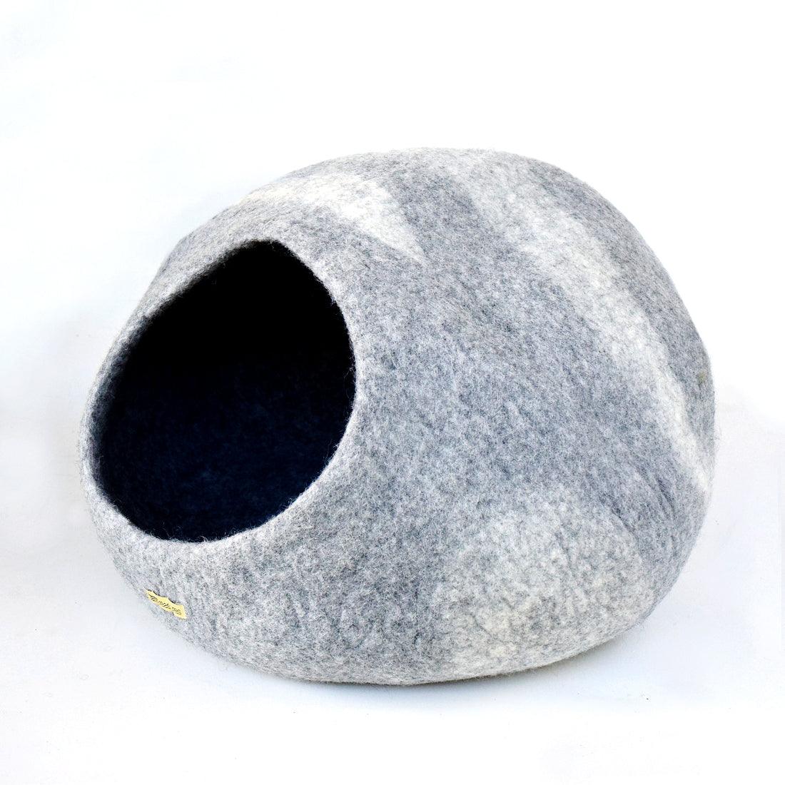 Large Cat Cave - Grey Stone Cocoon - Tara Treasures
