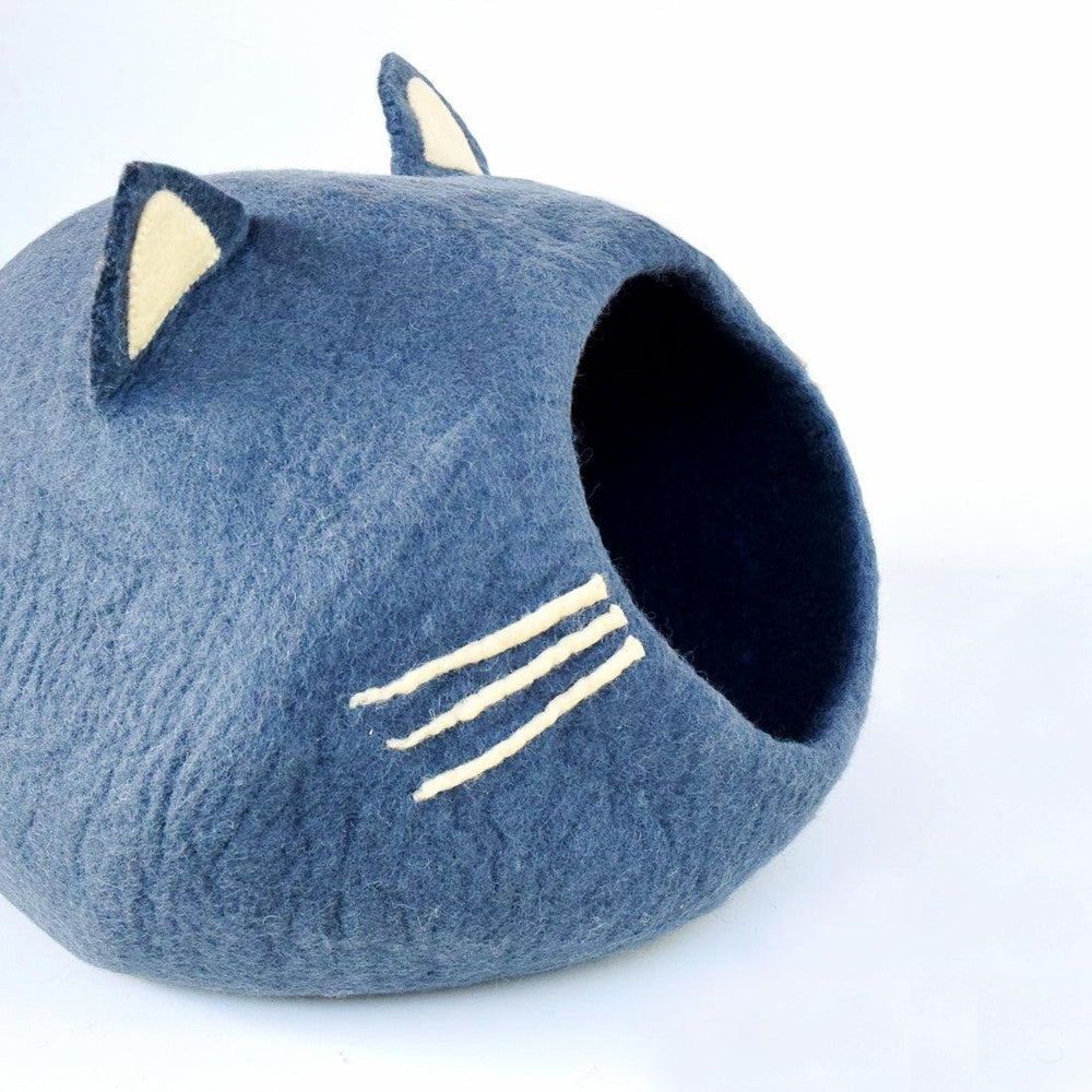 Large Grey Cat Head Cat Cave | Tara Treasures