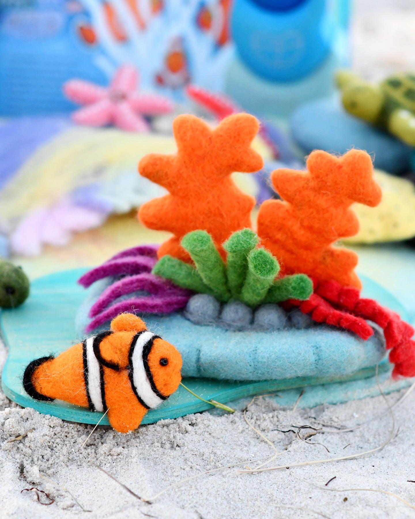 Felt Coral Reef with Clownfish Set - Tara Treasures