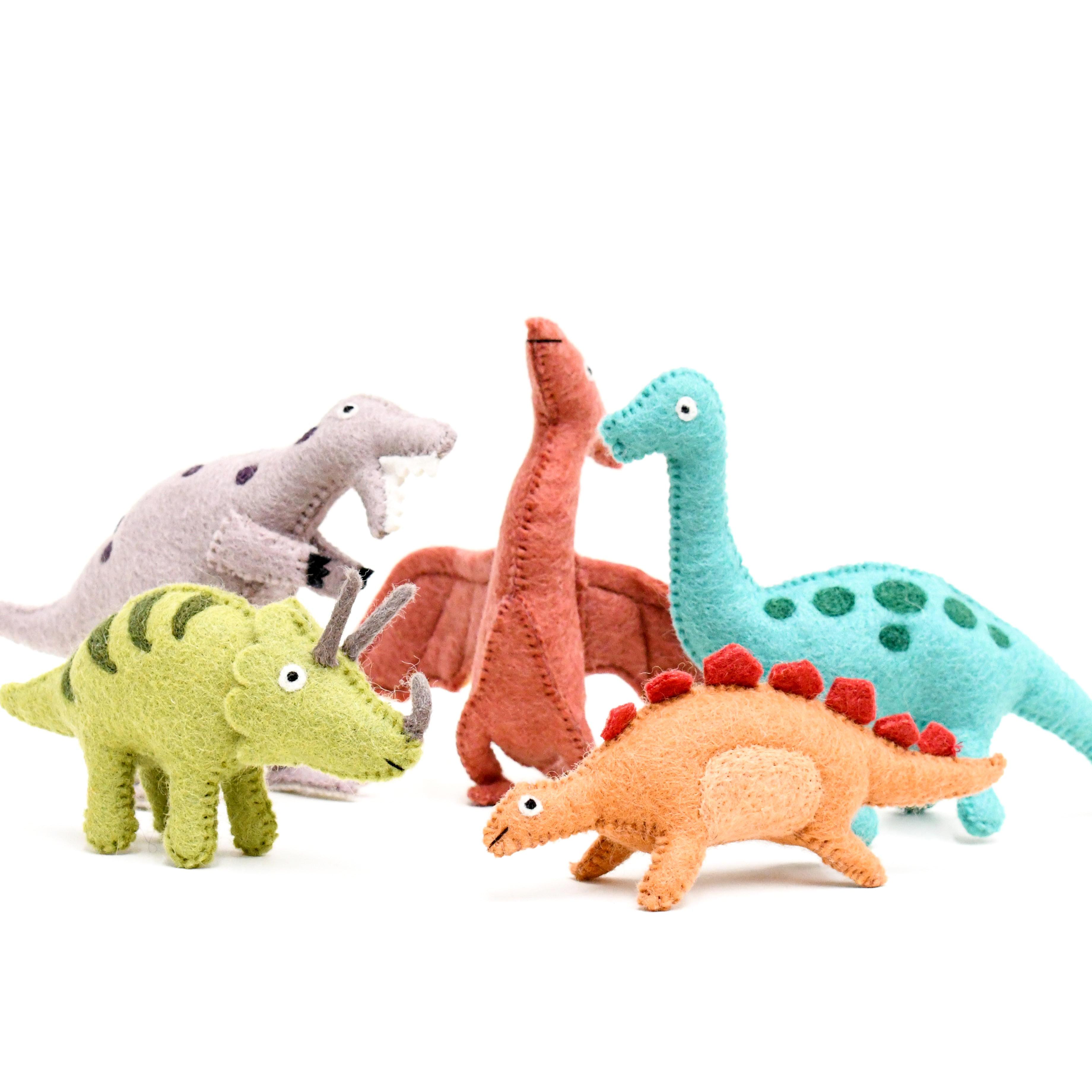 Felt Triceratops Dinosaur Toy - Tara Treasures