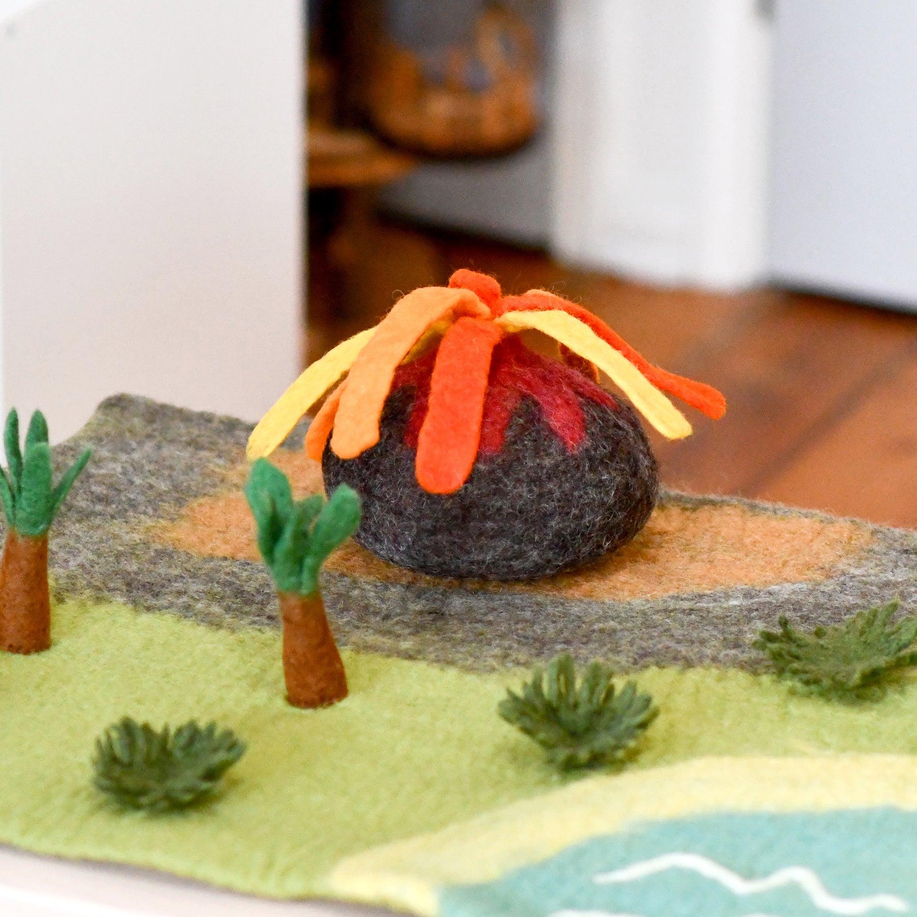 Felt Volcano Toy - Tara Treasures