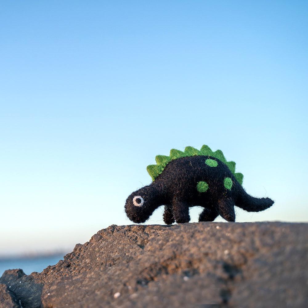 Felt Dinosaur Toy - Green Spikes - Tara Treasures