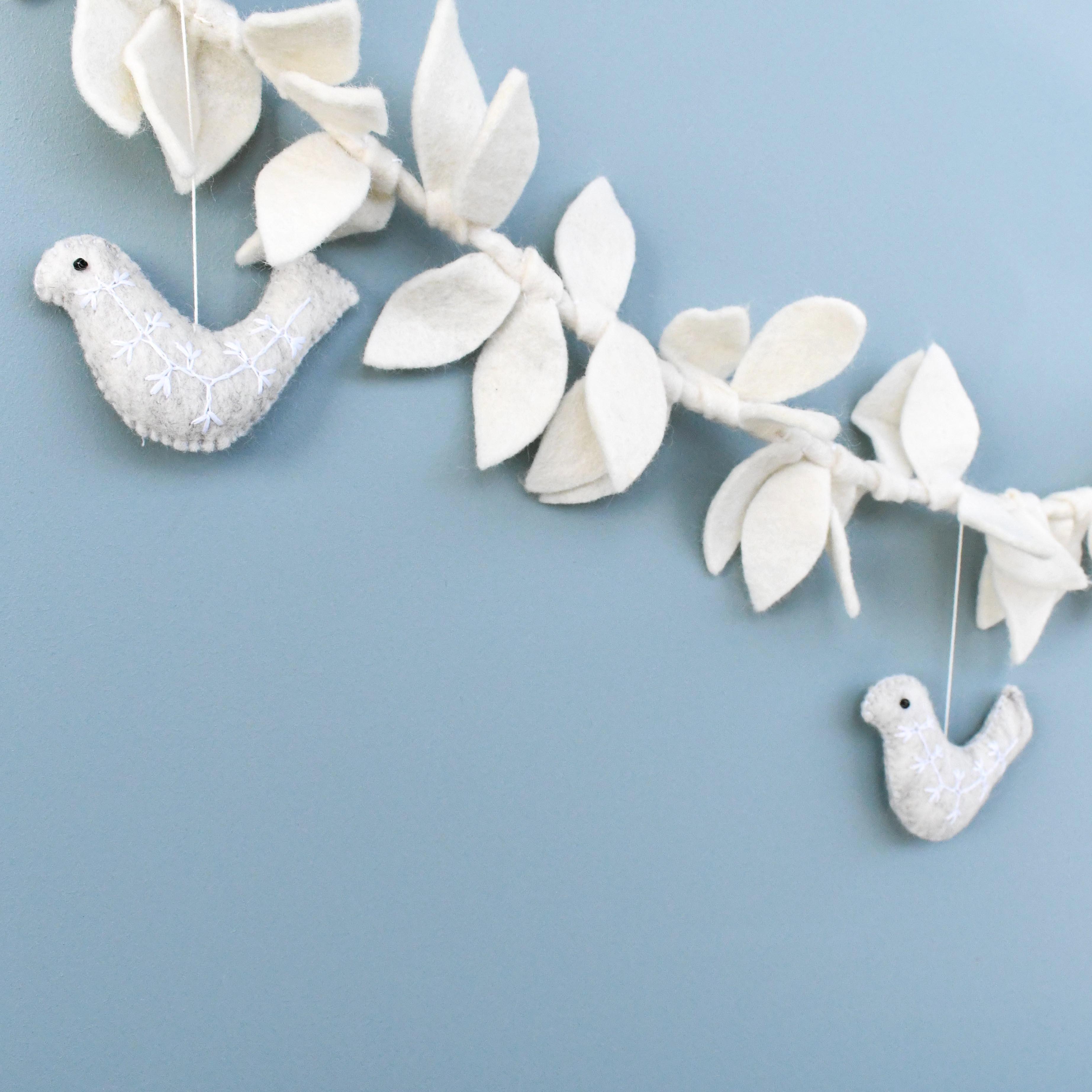 Doves and Leaves Garland - Tara Treasures