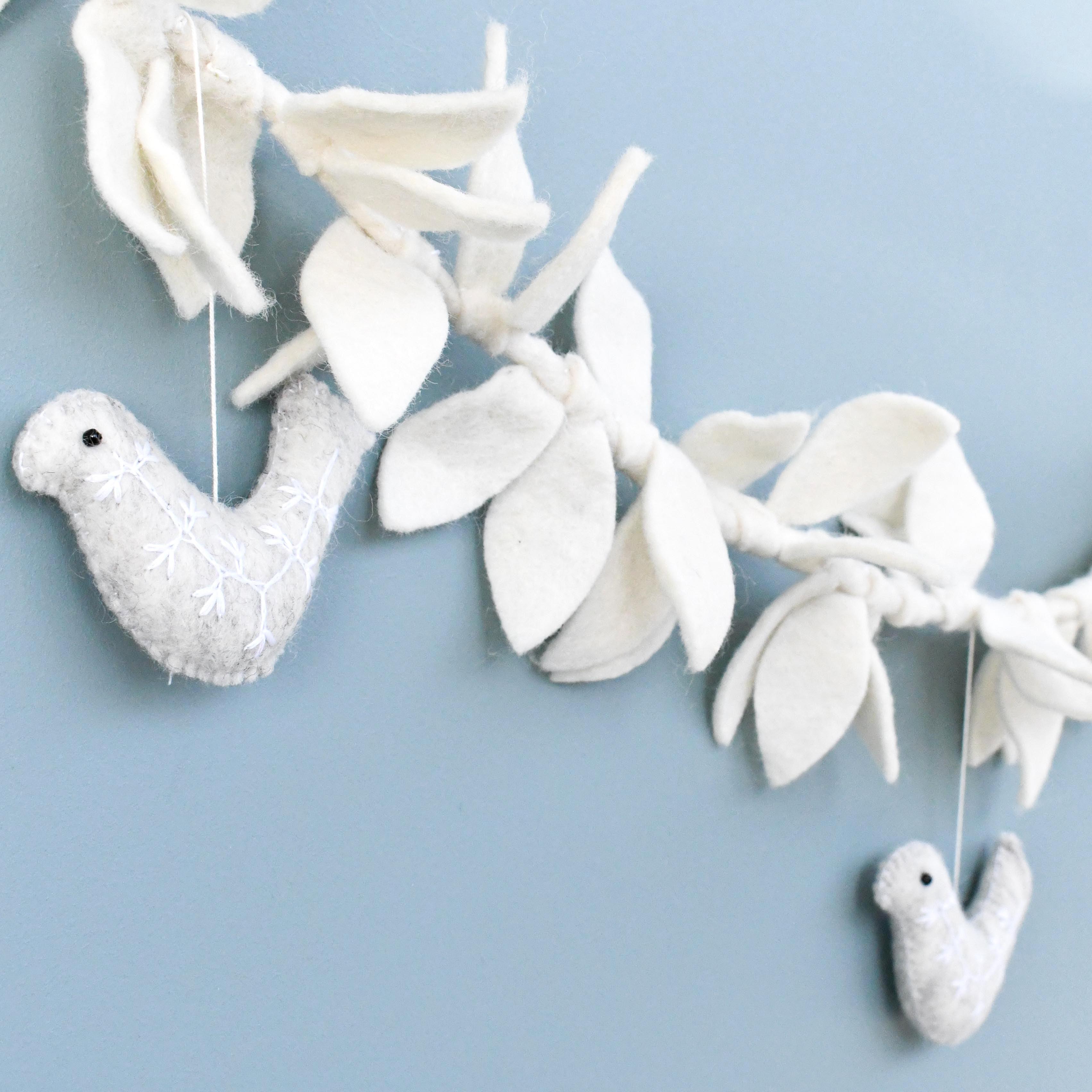 Doves and Leaves Garland - Tara Treasures