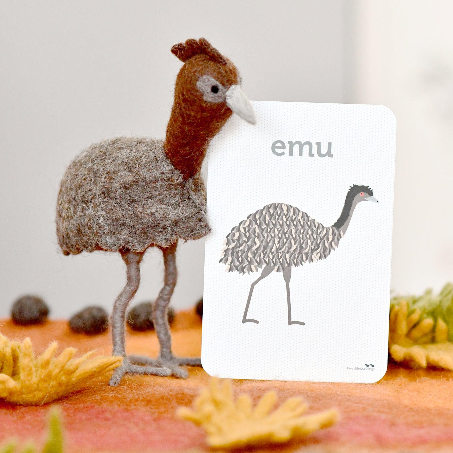 Felt Emu Toy (Australian Animal) - Tara Treasures