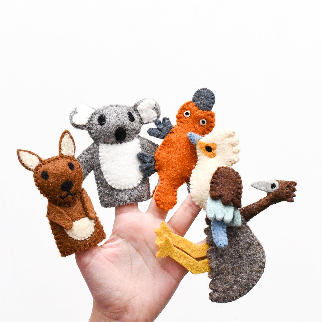 Australian Animals A, Finger Puppet Set - Tara Treasures