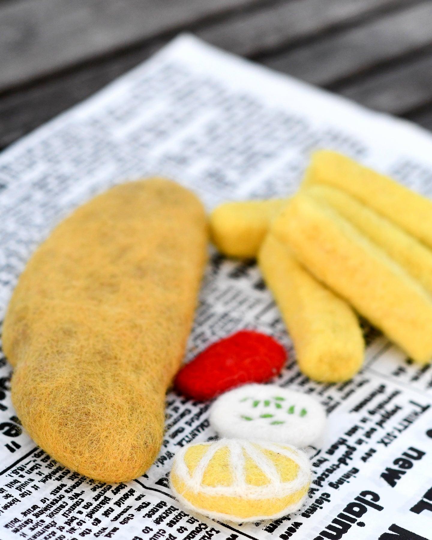 Felt Fish and Chips Stack - Tara Treasures