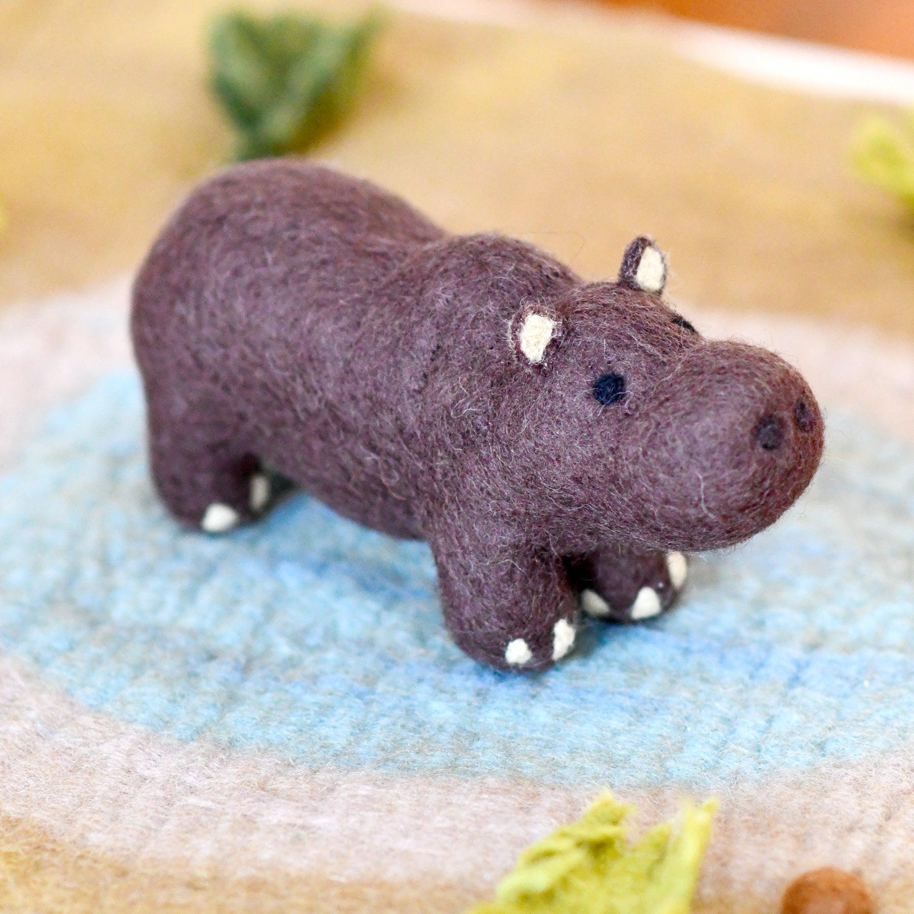 Felt Safari Hippo Toy - Tara Treasures