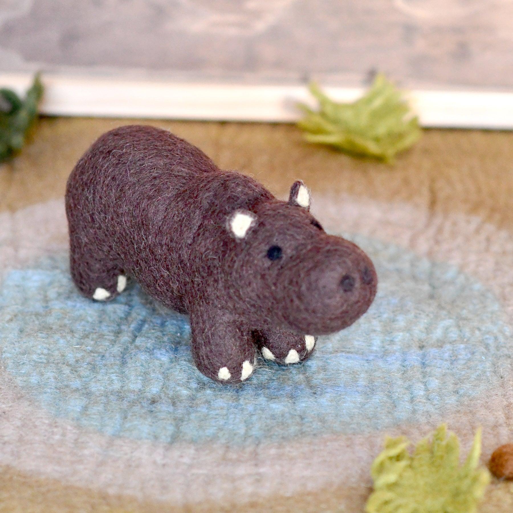 Felt Safari Hippo Toy - Tara Treasures