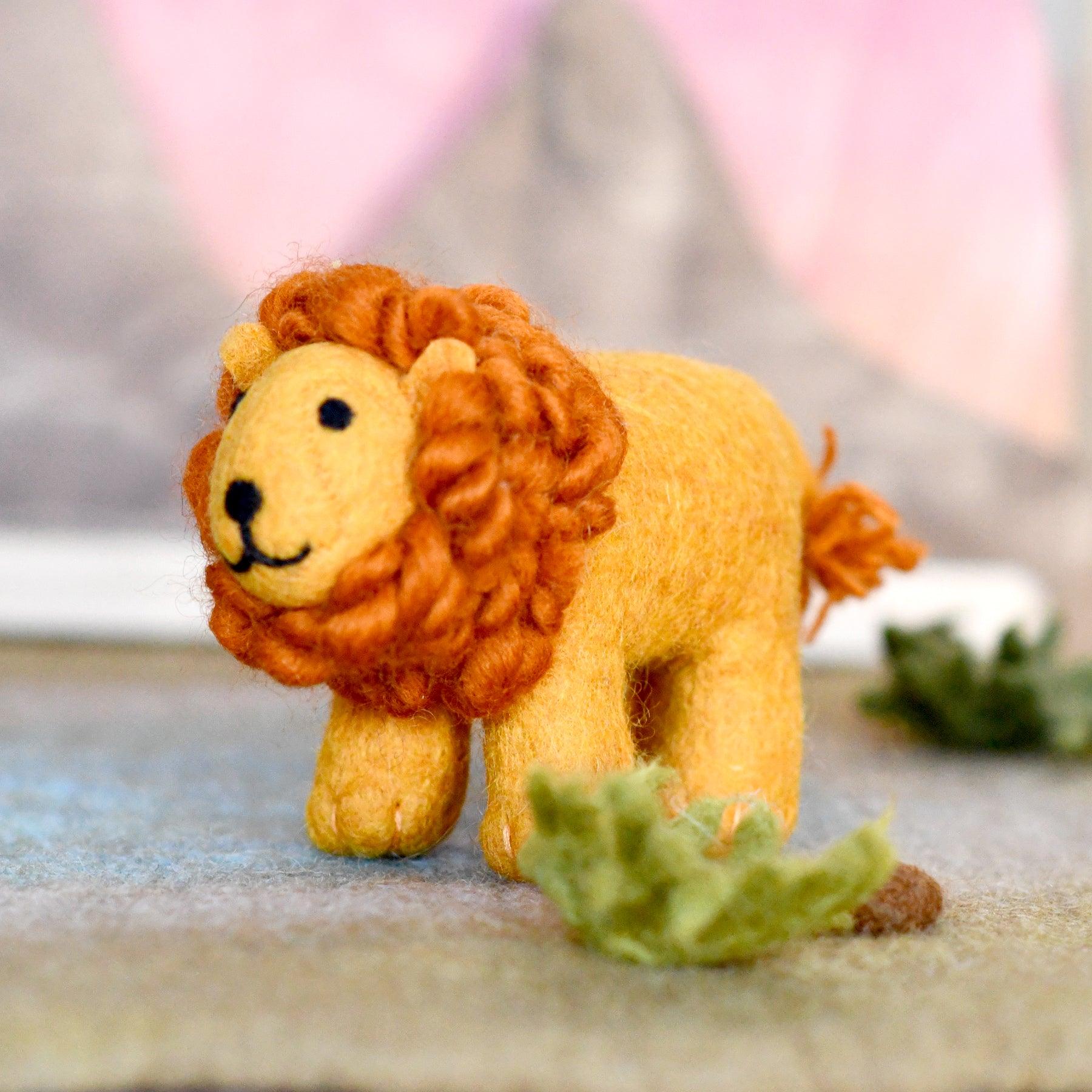 Felt Safari Lion Toy - Tara Treasures