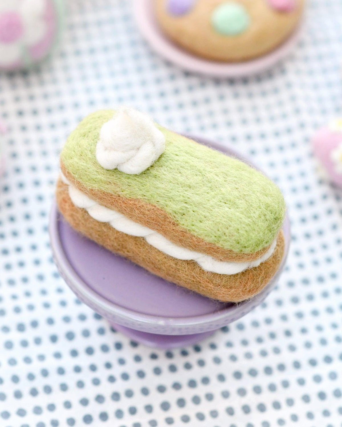 Match Eclair Felt Matcha Eclair | Tara Treasures
