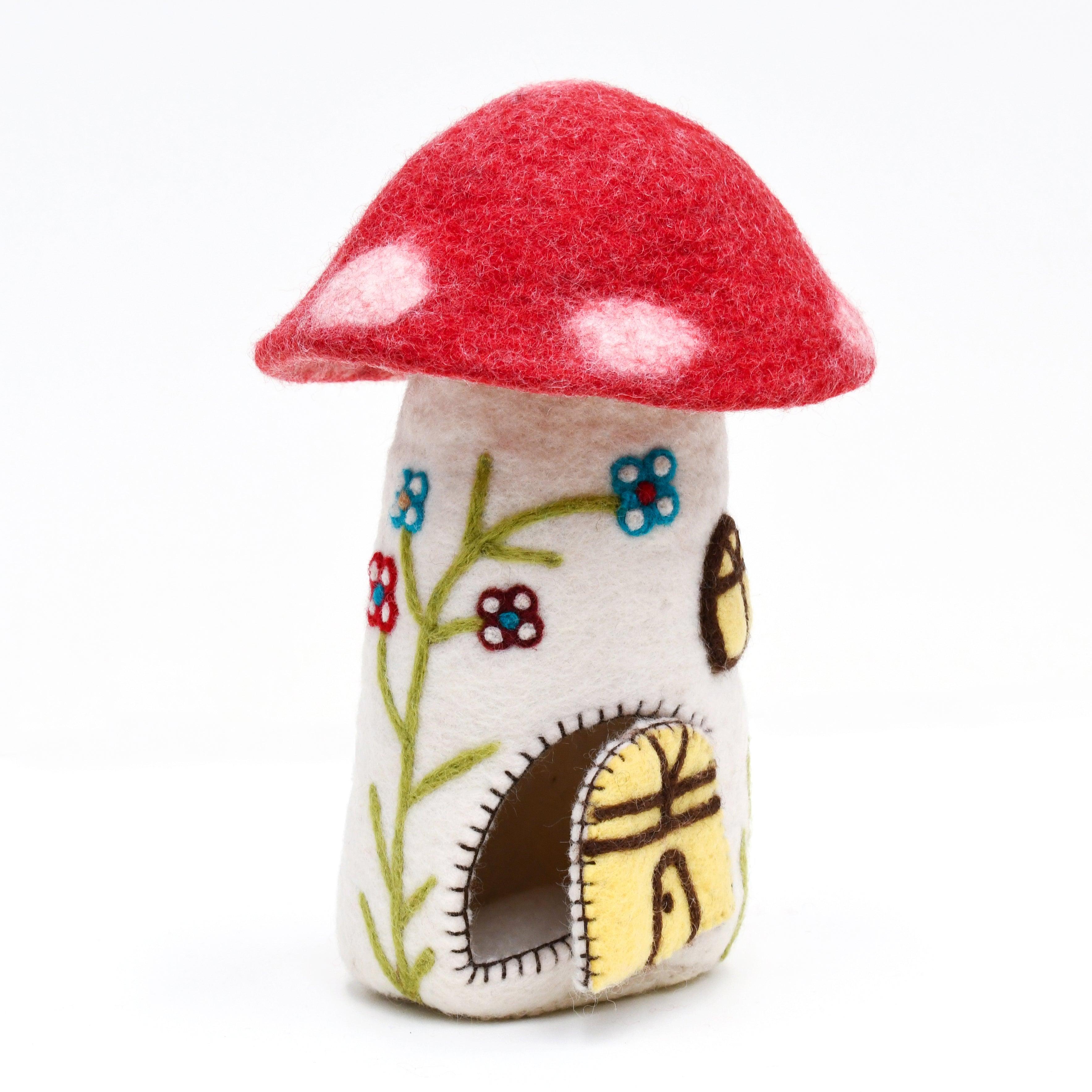 Fairies and Gnomes House - Red Mushroom (Toadstool) - Tara Treasures