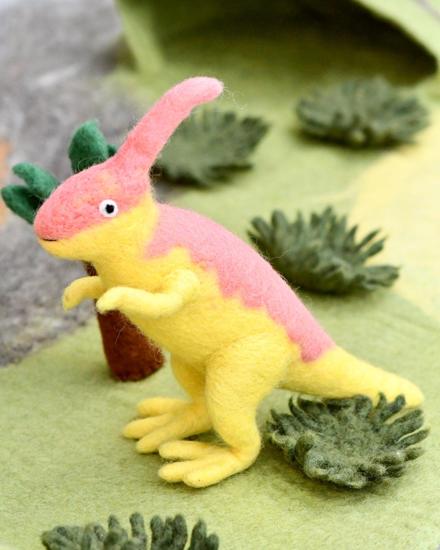 Felt Parasaurolophus Dinosaur Toy - Tara Treasures