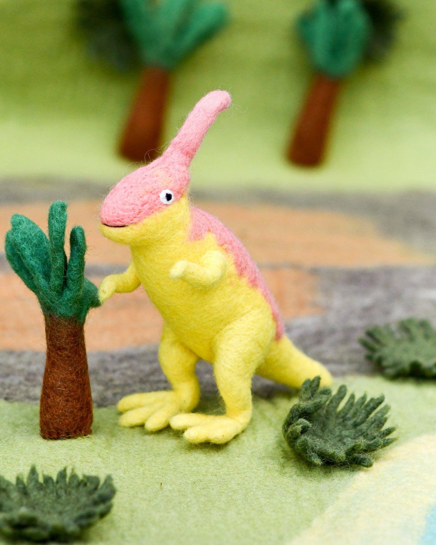 Felt Parasaurolophus Dinosaur Toy - Tara Treasures