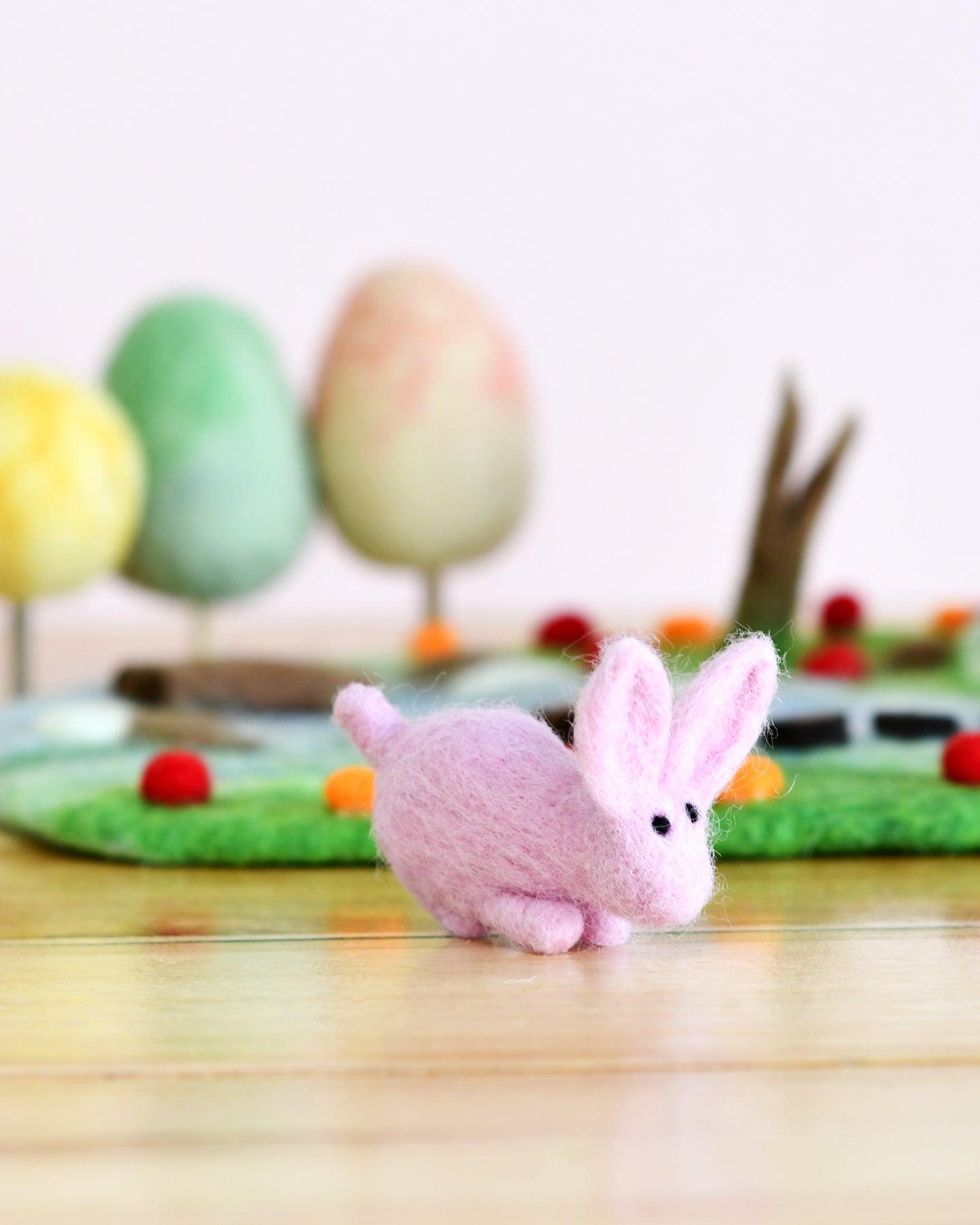 Felt Pink Rabbit Toy - Tara Treasures