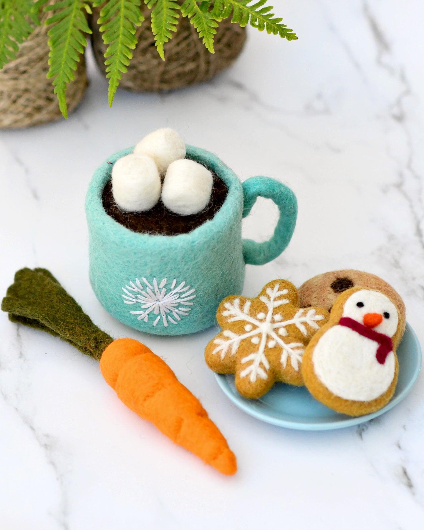 Santa's Snacks with Blue Hot Chocolate Cup - Tara Treasures