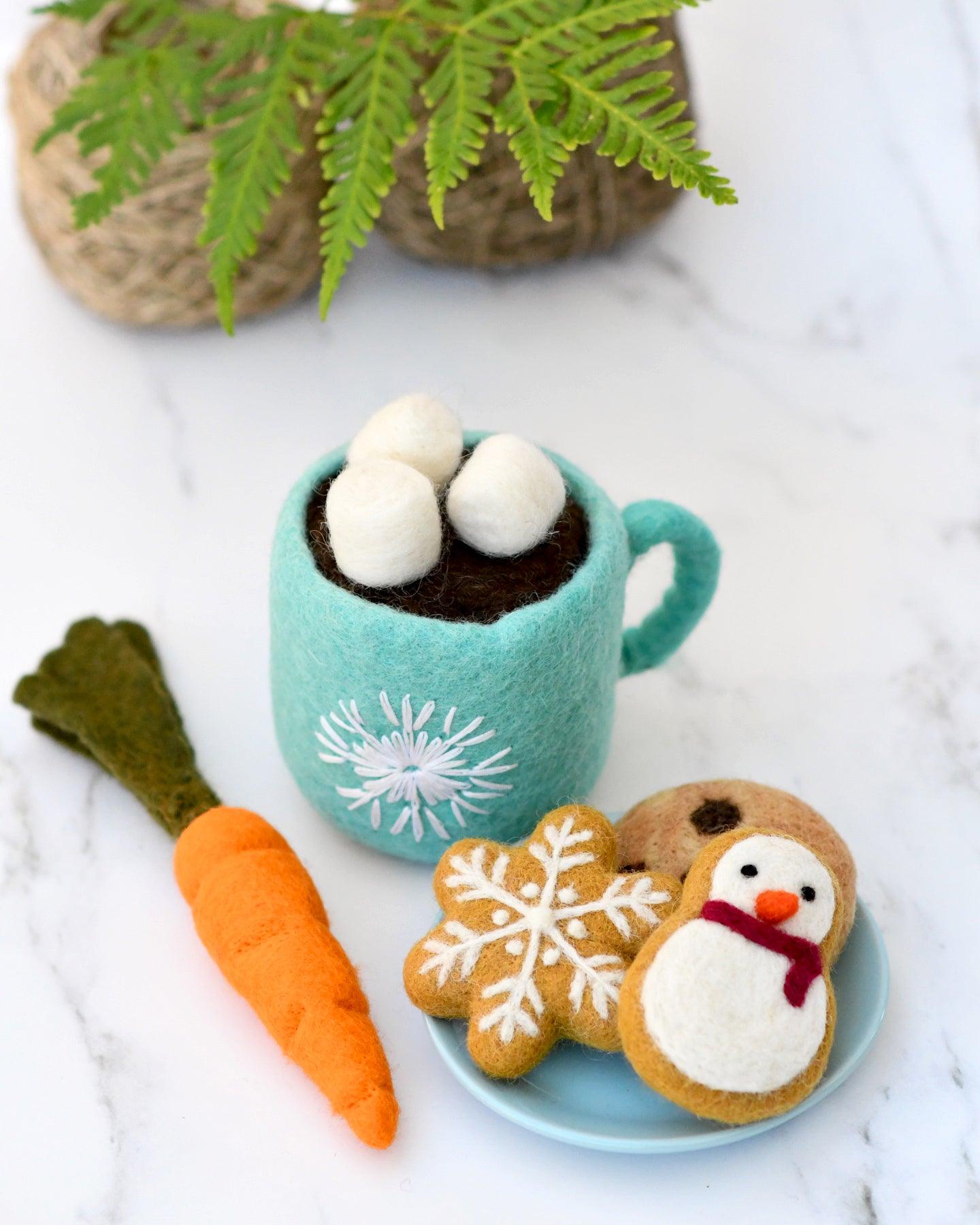 Santa's Snacks with Blue Hot Chocolate Cup - Tara Treasures