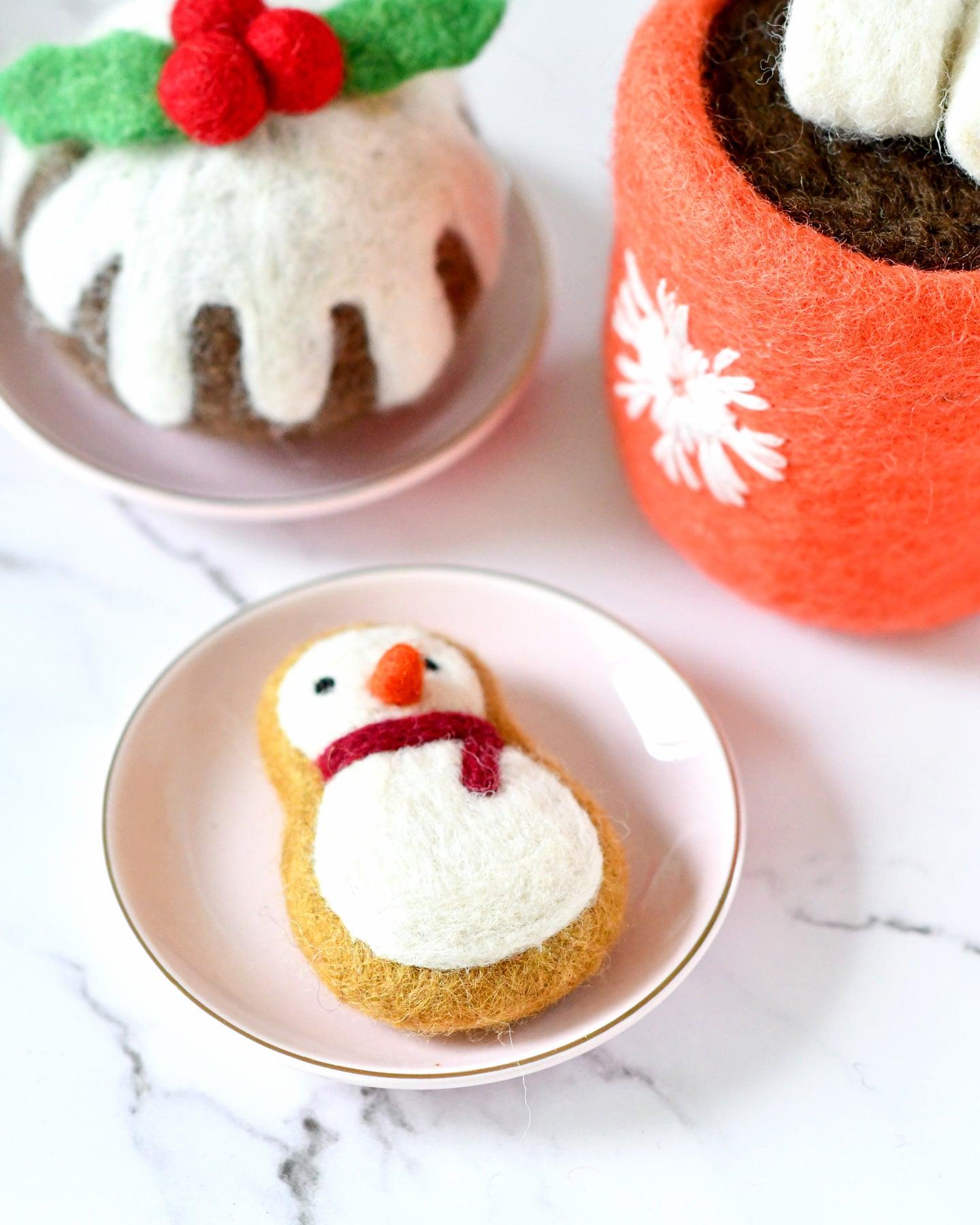 Felt Snowman Cookie - Tara Treasures