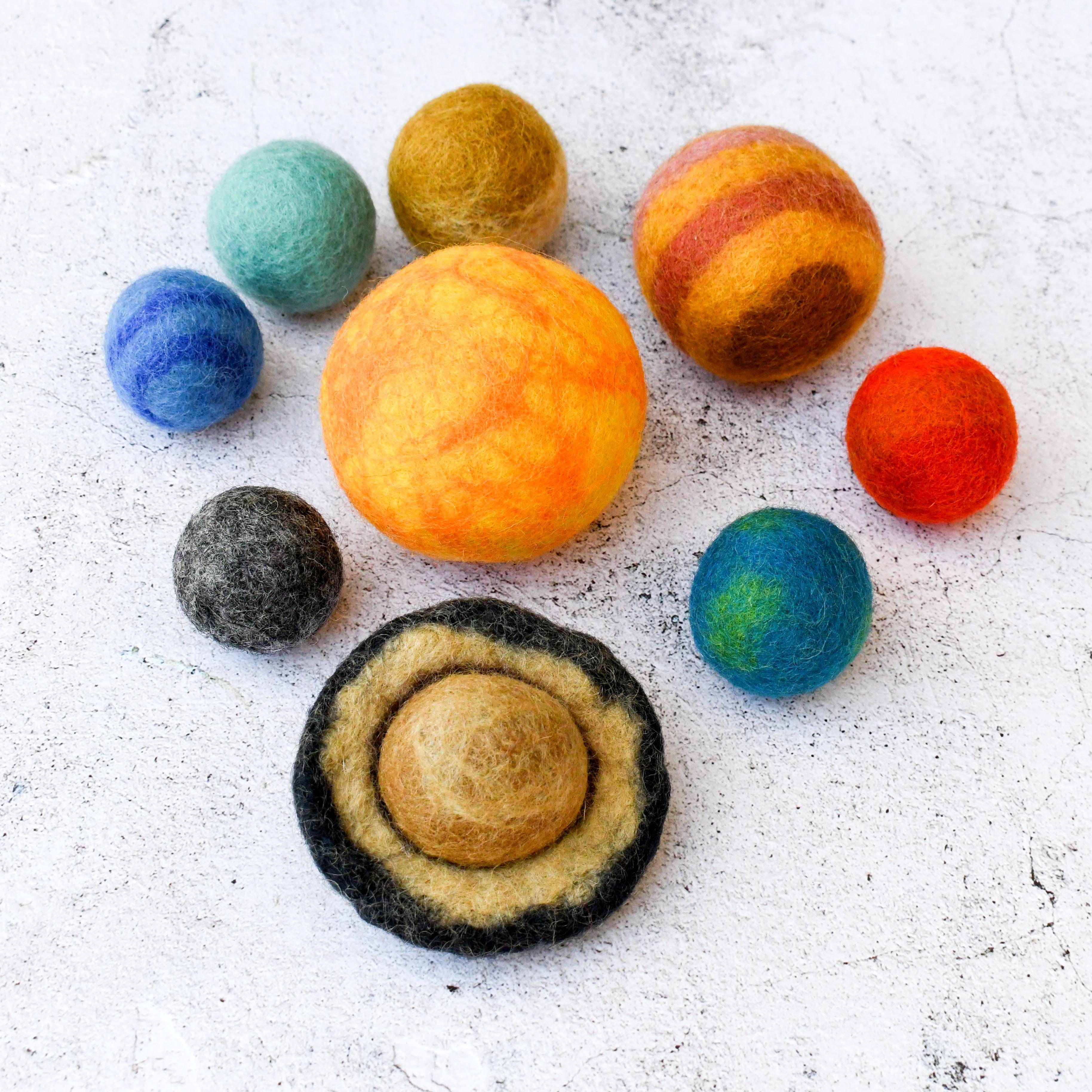 Solar System Space Felt Planets - Tara Treasures
