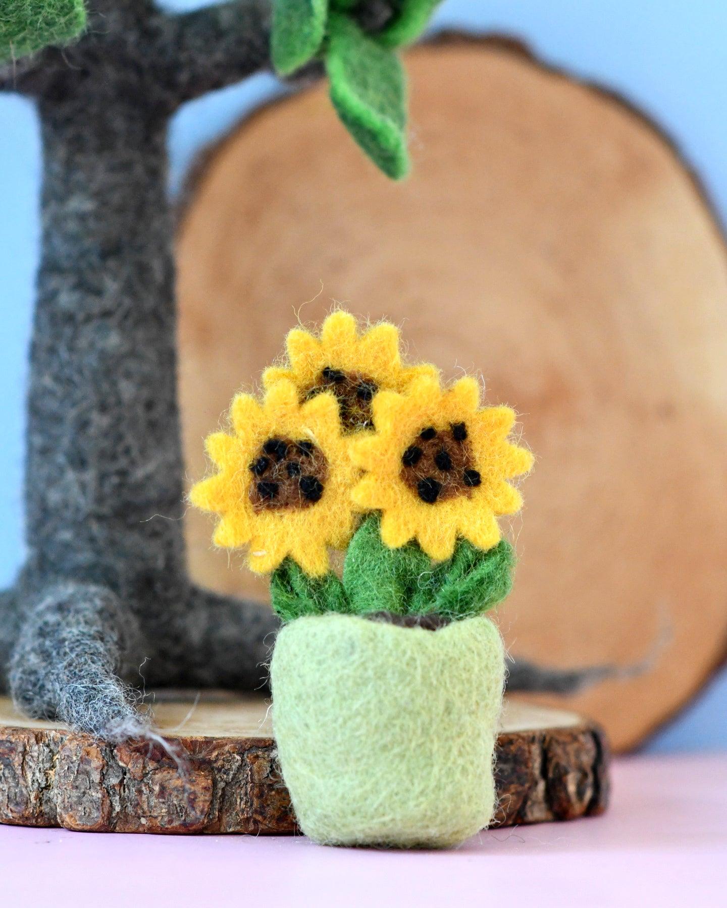 Felt Sunflower Pot - Tara Treasures