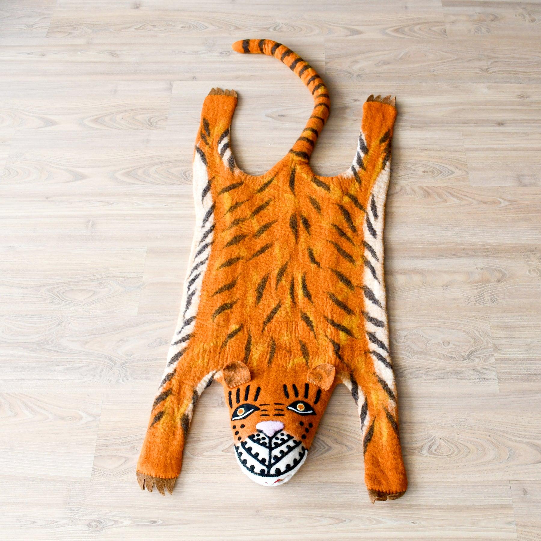 Felt Tiger Roar Nursery Rug - Tara Treasures