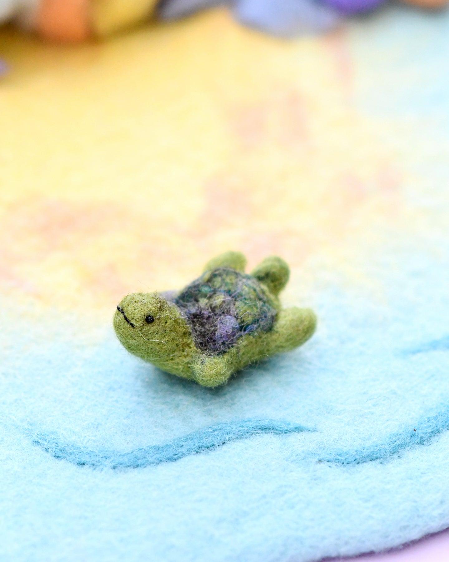Felt Green Sea Turtle Toy (Small) - Tara Treasures