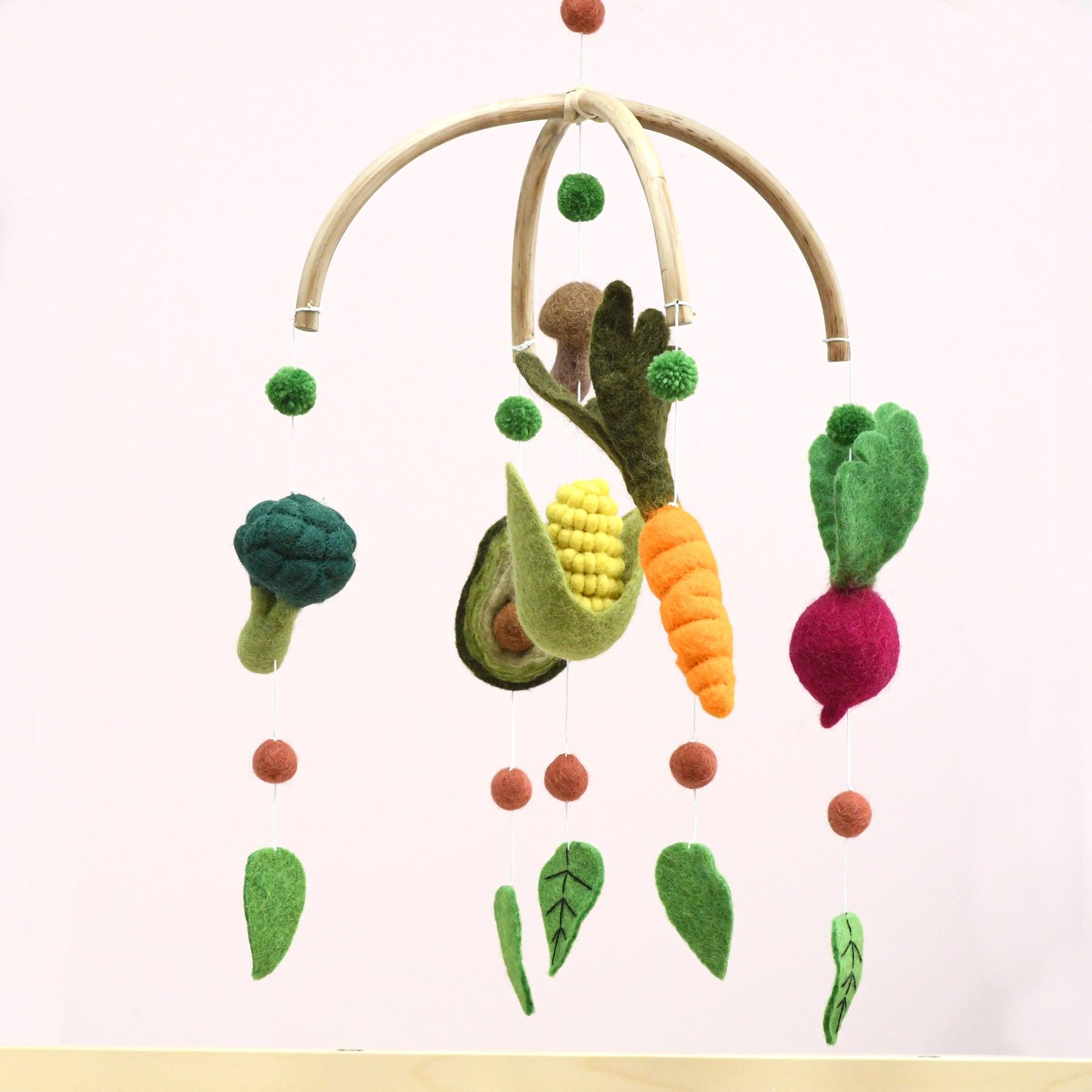 Baby Cot Mobile - Colourful Vegetables - Tara Treasures
