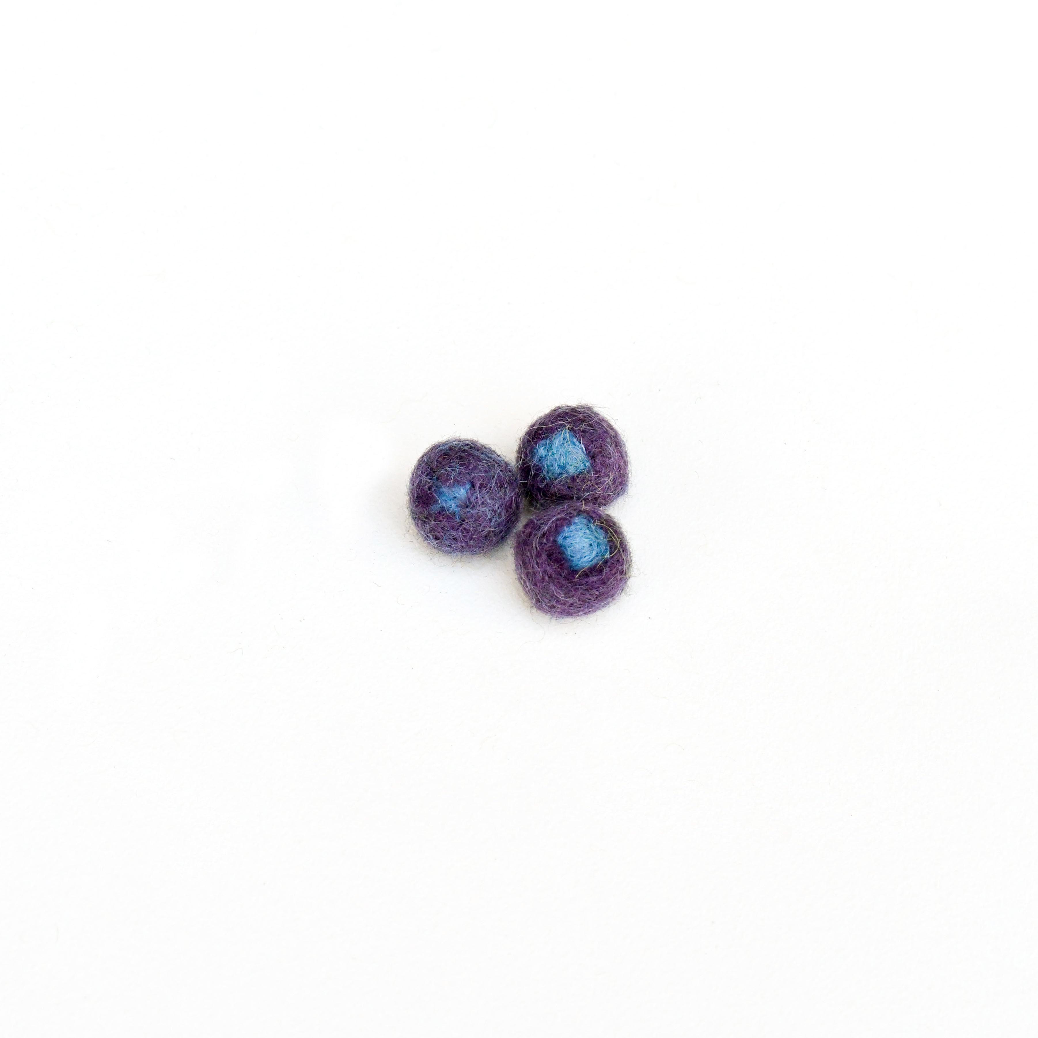 Felt Blueberries (Set of 3) - Tara Treasures