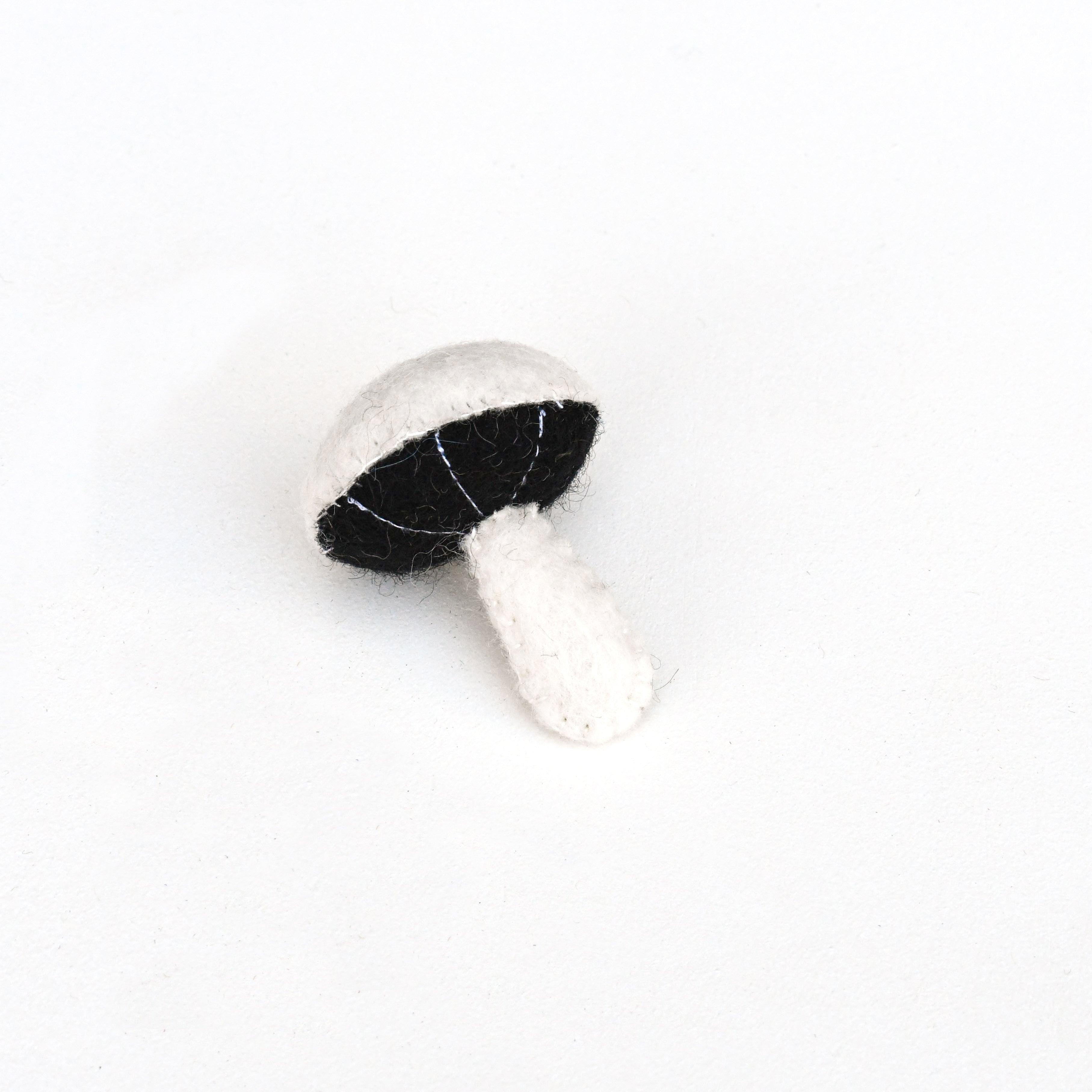 Felt White Button Mushroom - Tara Treasures
