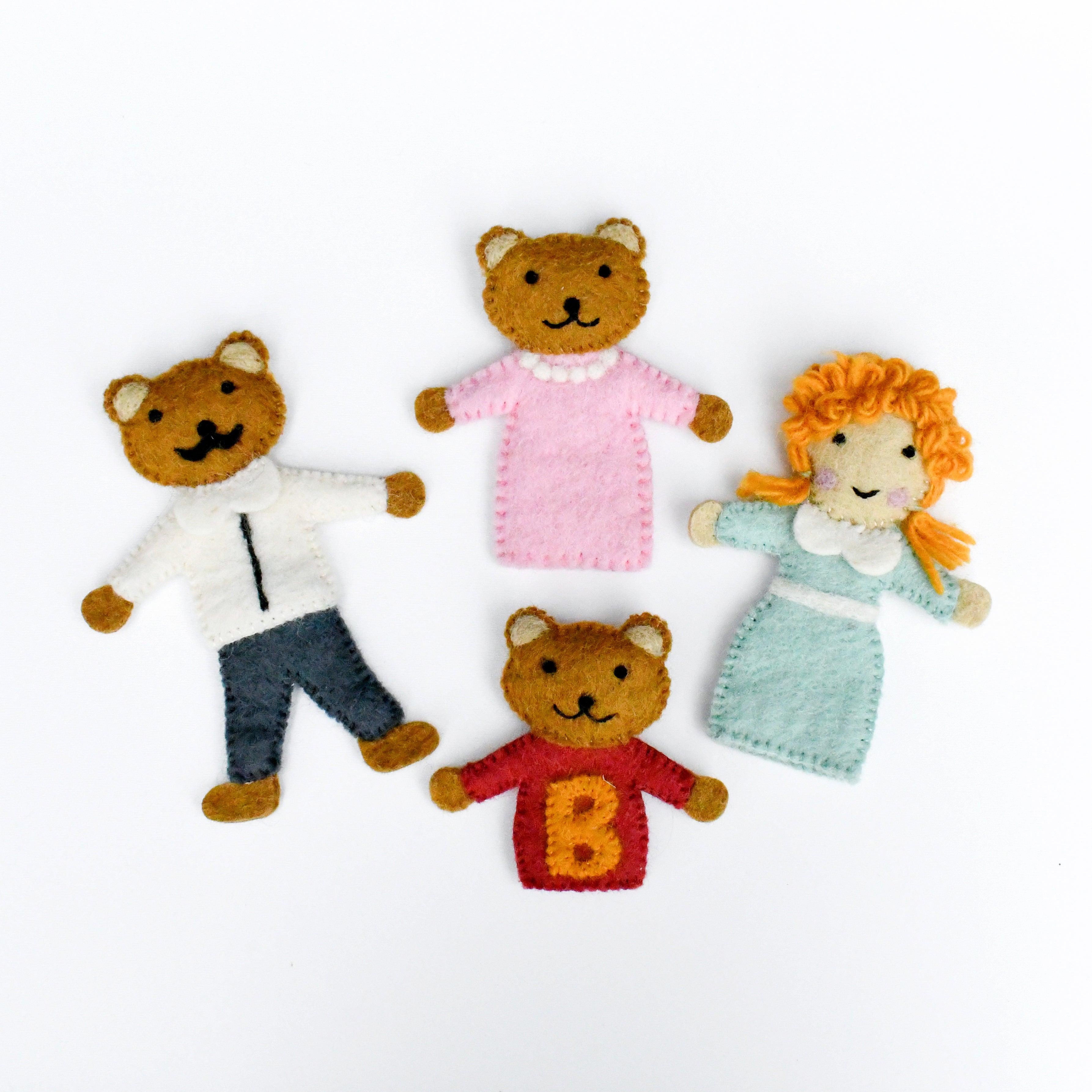 Goldilocks and the Three Bears, Finger Puppet Set - Tara Treasures