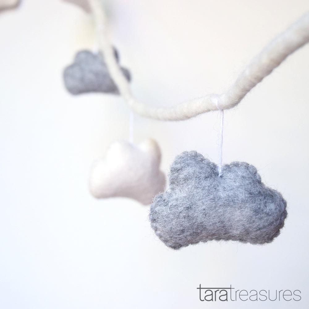 Cloud Garland - Grey and White - Tara Treasures