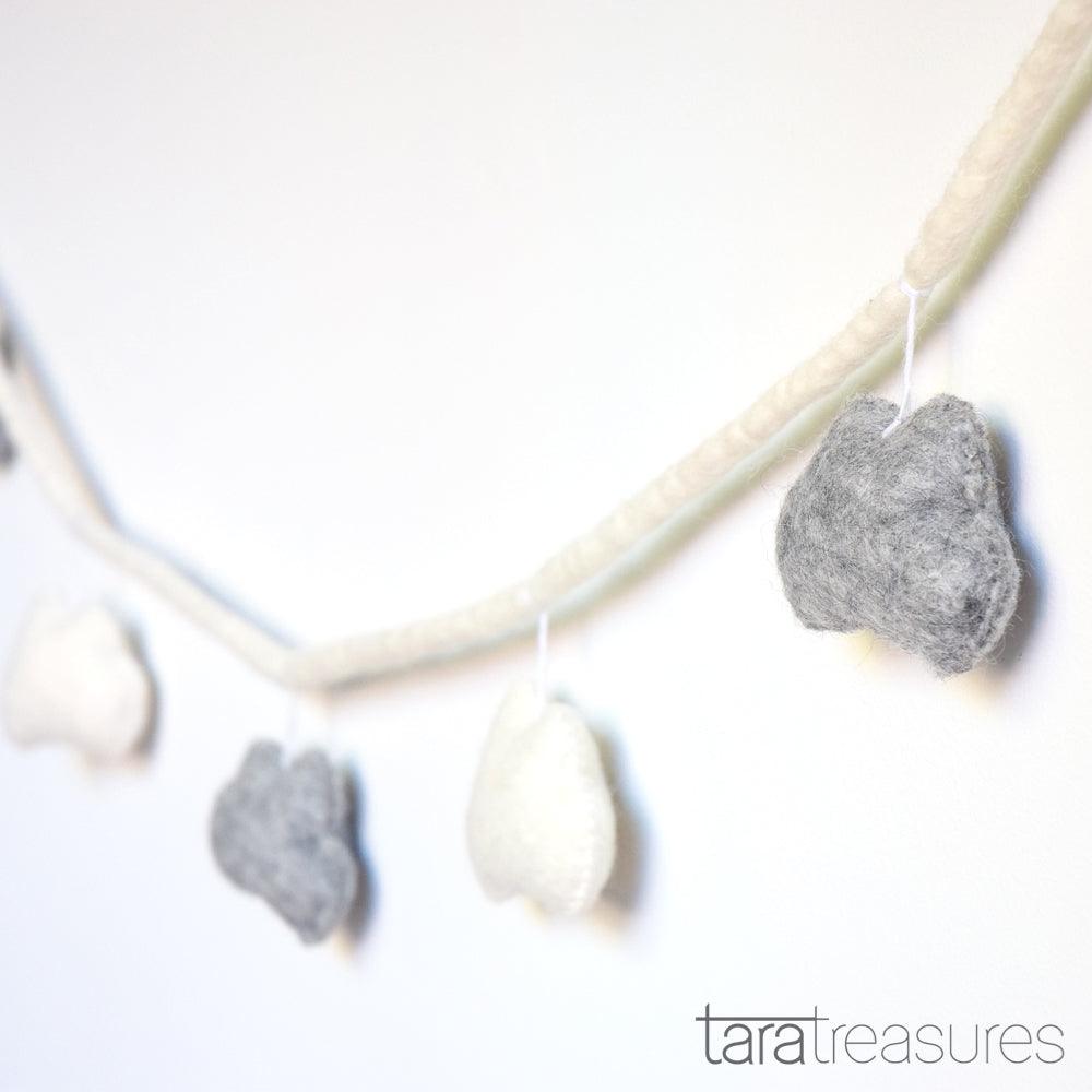 Cloud Garland - Grey and White - Tara Treasures