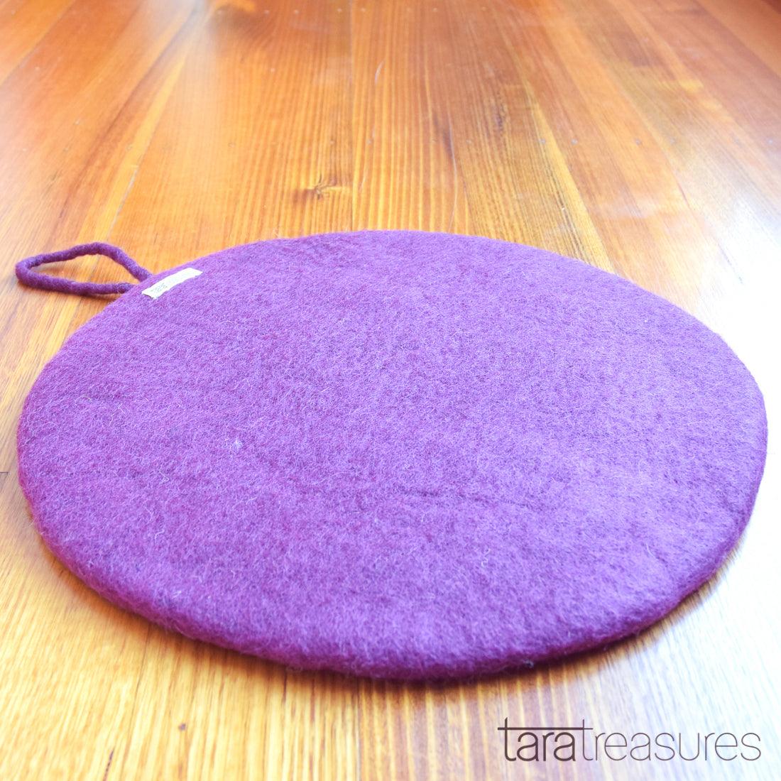 Felt and Jute Cat Scratcher - Pansy Purple - Tara Treasures