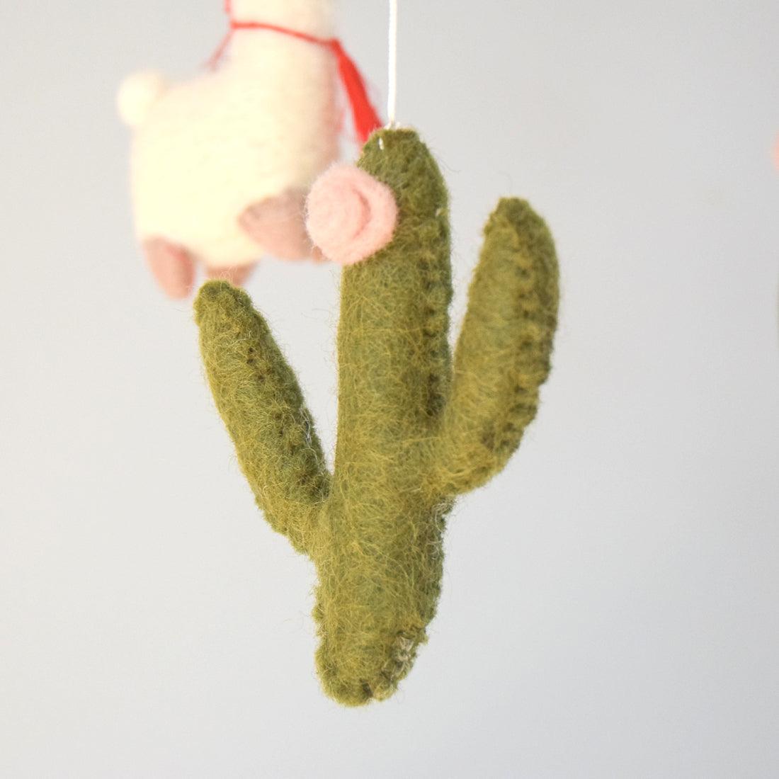 Nursery Cot Mobile - Llama and Cactus - Tara Treasures