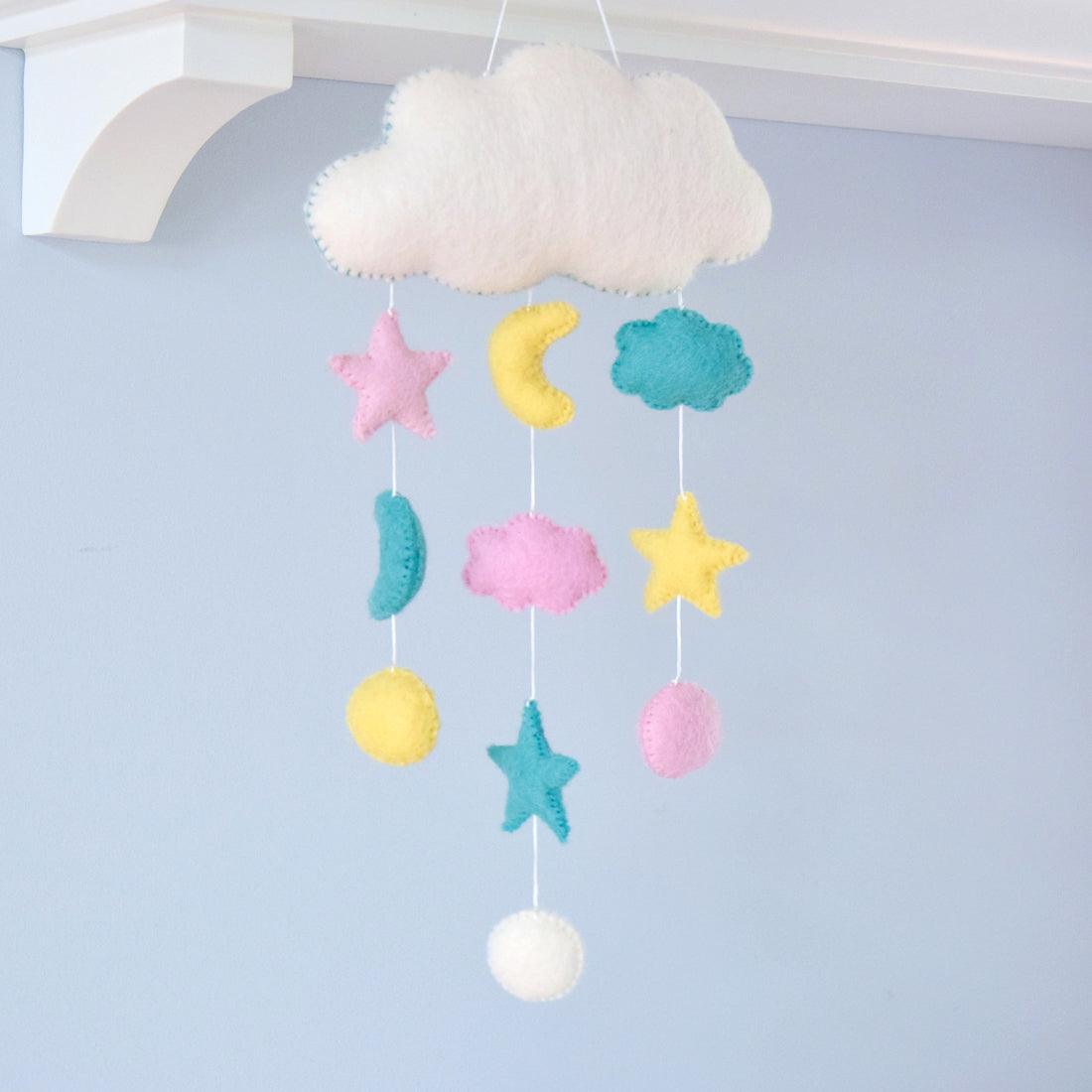 Cloud Nursery Mobile - Sweet Dreams Pastel - Tara Treasures
