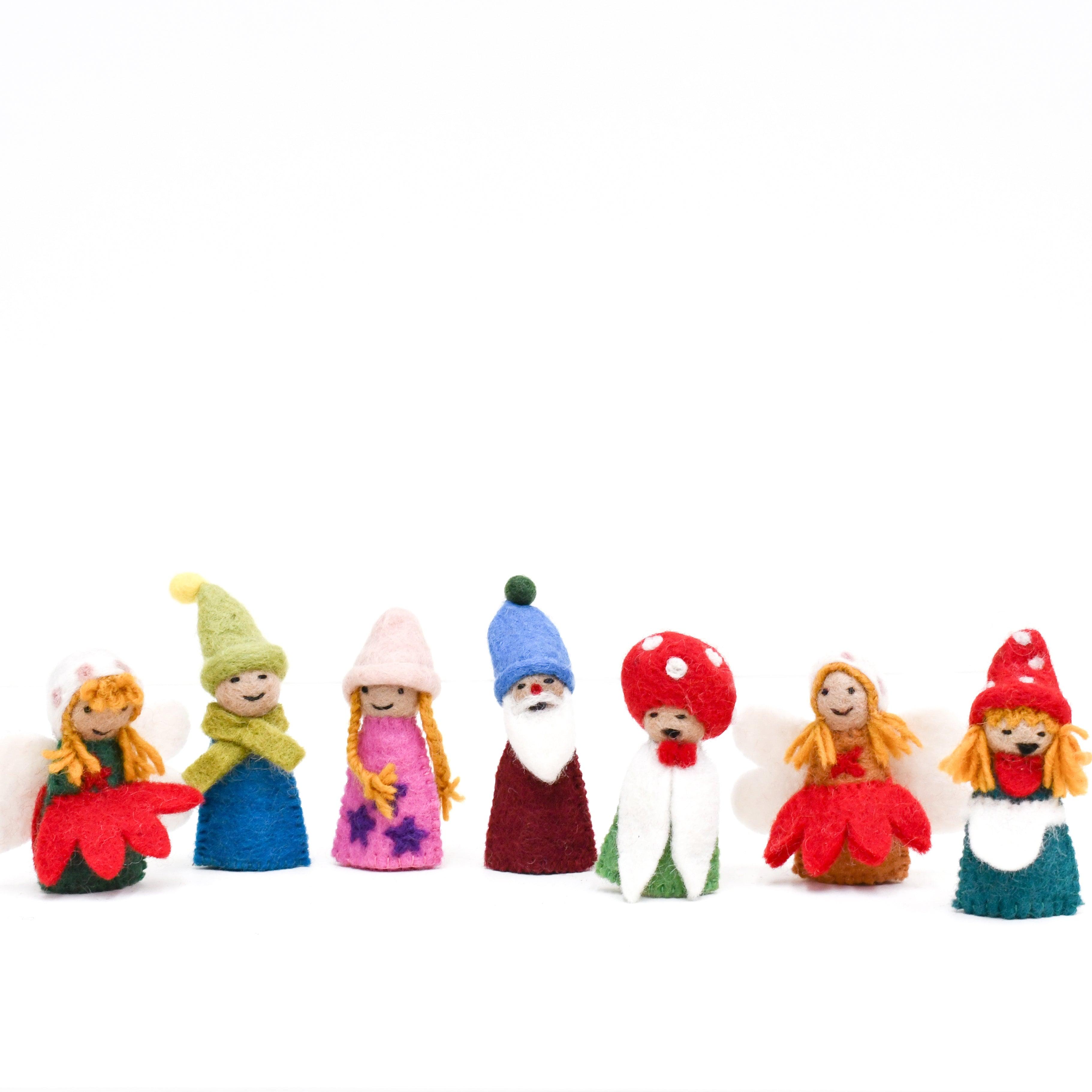 Fairies & Gnomes Finger Puppet Set - Tara Treasures