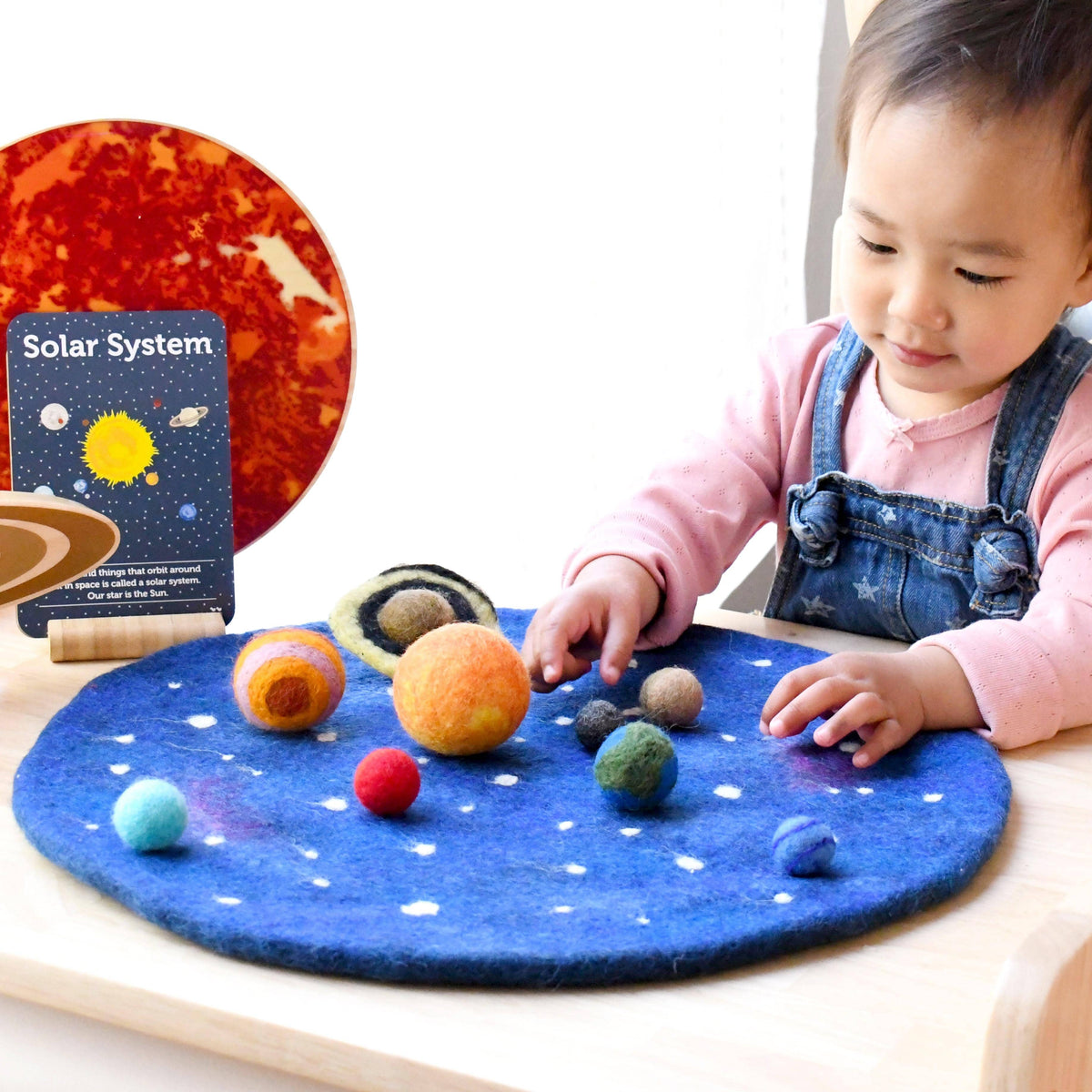 Solar System Outer Space Play Mat with Felt Planets | Tara Treasures