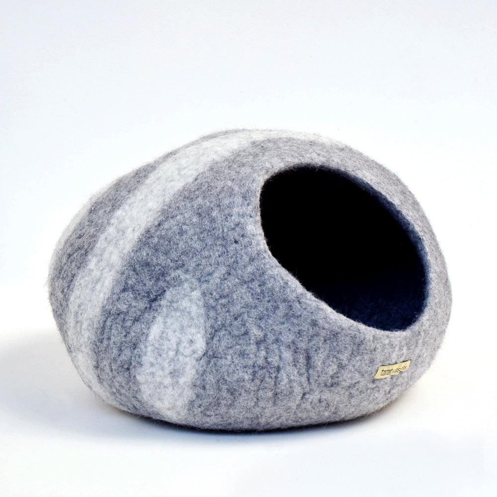 Cat Cave - Light Grey Stone Cocoon - Tara Treasures