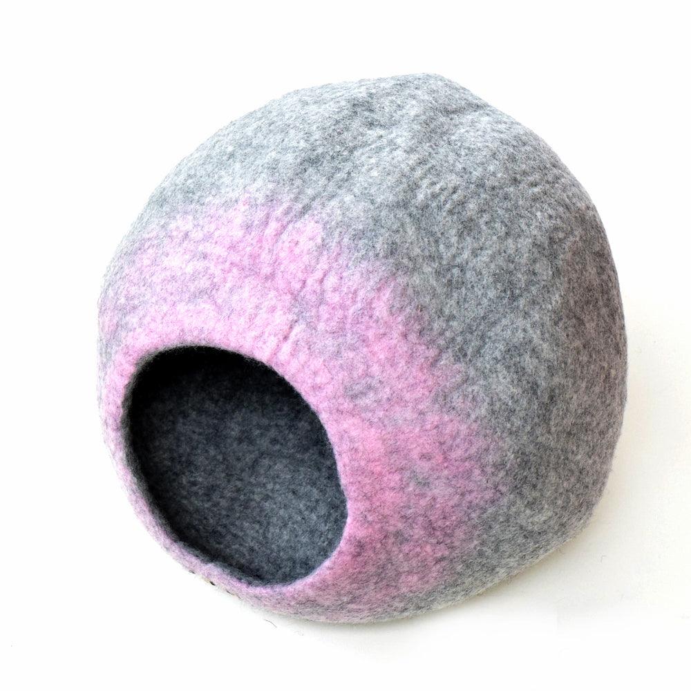 Cat Cave - Pink Grey Ombre Cocoon - Tara Treasures