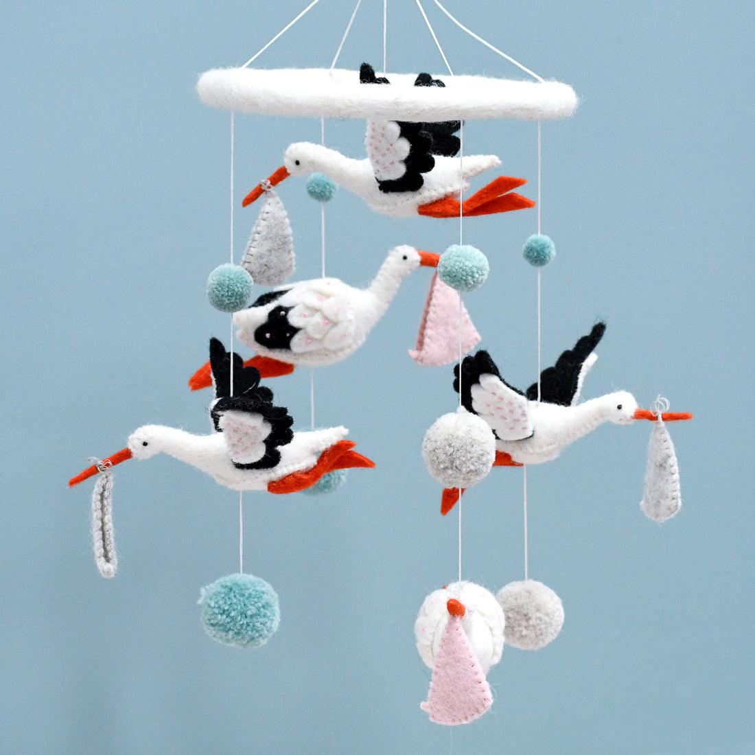 Nursery Cot Mobile - Stork - Tara Treasures
